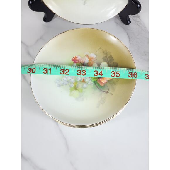 Eagle China Austria Bread Plate White Grapes Porcelain 6 1/4" Gold Trim x6 - Picture 14 of 15